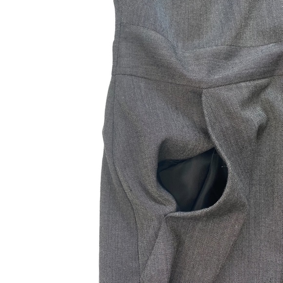 GAP Dark Gray Sleeveless V-Neck Sheath Dress Fully Lined With Pockets EUC Size 8 - Picture 5 of 10